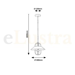 Pendul Nesrin, 1 bec x E27, auriu, 3519