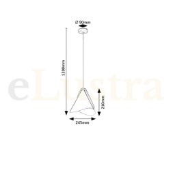 Pendul Neva, 1 bec x E27, negru, 6650