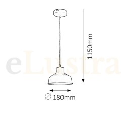 Pendul Owen, 1 bec x E27, negru, 2789