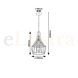 Pendul Parov, 1 bec x E27, negru, 4925