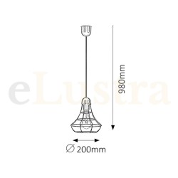 Pendul Ramsey, 1 bec x E27, negru, 4649