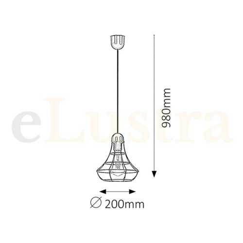 Pendul Ramsey, 1 bec x E27, auriu, 4650