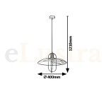 Pendul Vida, 1 bec x E27, negru, 5000