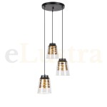 Pendul Zenaida, 3 bec x E27, negru, 3545